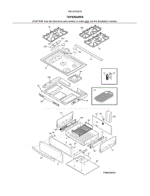 Top / Drawer parts for Kenmore Range 790.42763515 (79042763515, 790 42763515) from AppliancePartsPros.com