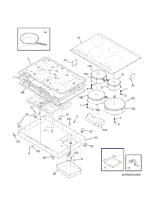 Maintop parts for Kenmore Cooktop 790.42832801 (79042832801, 790 42832801) from AppliancePartsPros.com