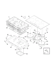 Maintop parts for Kenmore Cooktop 790.42920800 (79042920800, 790 42920800) from AppliancePartsPros.com