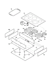 Maintop parts for Kenmore Cooktop 790.43043400 (79043043400, 790 43043400) from AppliancePartsPros.com