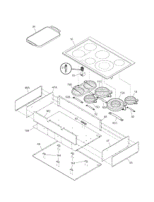 Maintop parts for Kenmore Cooktop 790.43043401 (79043043401, 790 43043401) from AppliancePartsPros.com