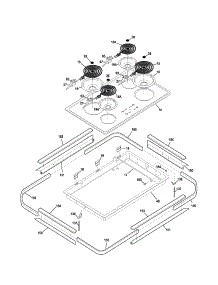Maintop parts for Kenmore Cooktop 790.43492400 (79043492400, 790 43492400) from AppliancePartsPros.com