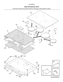 Main Top / Surface Units parts for Kenmore Electric Cooktop 790.43800001 (79043800001, 790 43800001) from AppliancePartsPros.com
