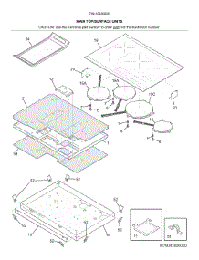 Maintop / Surface Units parts for Kenmore Cooktop 790.43820000 (79043820000, 790 43820000) from AppliancePartsPros.com