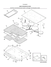 Main Top / Surface Units parts for Kenmore Elite Cooktop 79043820001 from AppliancePartsPros.com