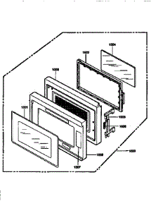 Door parts for Kenmore Microwave 721.8954190 (7218954190, 721 8954190) from AppliancePartsPros.com