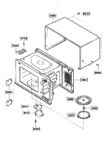 Oven Cavity parts for Kenmore Microwave 721.89542590 (72189542590, 721 89542590) from AppliancePartsPros.com