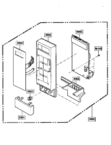 Control Panel parts for Kenmore Microwave 721.89542590 (72189542590, 721 89542590) from AppliancePartsPros.com