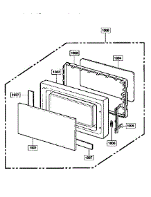 Door parts for Kenmore Microwave 721.89542590 (72189542590, 721 89542590) from AppliancePartsPros.com
