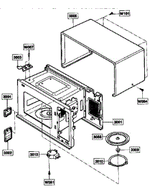 Oven Cavity parts for Kenmore Microwave 721.89650590 (72189650590, 721 89650590) from AppliancePartsPros.com