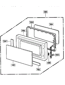 Door parts for Kenmore Microwave 721.89650590 (72189650590, 721 89650590) from AppliancePartsPros.com