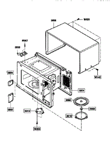 Oven Cavity parts for Kenmore Microwave 721.89652590 (72189652590, 721 89652590) from AppliancePartsPros.com