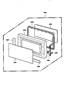 Door parts for Kenmore Microwave 721.89652590 (72189652590, 721 89652590) from AppliancePartsPros.com