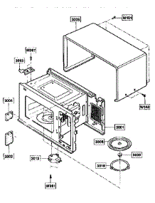 Oven Cavity parts for Kenmore Microwave 721.89660590 (72189660590, 721 89660590) from AppliancePartsPros.com