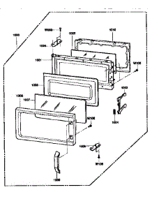 Door parts for Kenmore Microwave 721.89940490 (72189940490, 721 89940490) from AppliancePartsPros.com