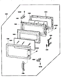 Door parts for Kenmore Microwave 721.89941490 (72189941490, 721 89941490) from AppliancePartsPros.com