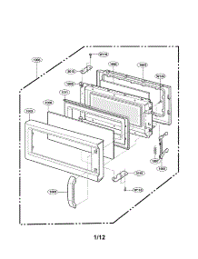 Door Parts parts for Kenmore Microwave 721.89942490 (72189942490, 721 89942490) from AppliancePartsPros.com