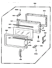 Door Assembly parts for Kenmore Microwave 721.89950590 (72189950590, 721 89950590) from AppliancePartsPros.com