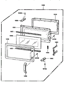 Door Parts parts for Kenmore Microwave 721.89951590 (72189951590, 721 89951590) from AppliancePartsPros.com