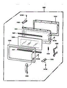 Door Parts parts for Kenmore Microwave 721.89952590 (72189952590, 721 89952590) from AppliancePartsPros.com