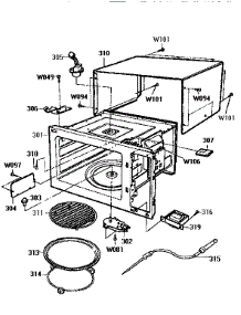 Oven Cavity parts for Kenmore Microwave 721.89971590 (72189971590, 721 89971590) from AppliancePartsPros.com