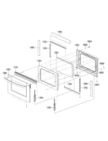 Upper Door Parts parts for Kenmore Range 721.96047610 (72196047610, 721 96047610) from AppliancePartsPros.com