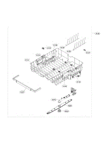 Top Rack Assembly parts for Kenmore Dishwasher 722.13383910 (72213383910, 722 13383910) from AppliancePartsPros.com