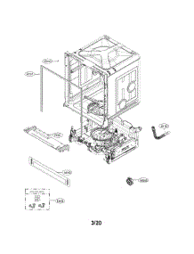Tub And Base Plate parts for Kenmore Dishwasher 722.13383910 (72213383910, 722 13383910) from AppliancePartsPros.com