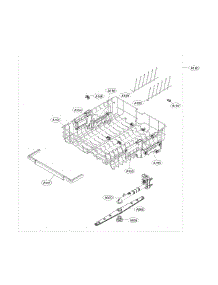 Top Rack Assembly parts for Kenmore Dishwasher 722.13387910 (72213387910, 722 13387910) from AppliancePartsPros.com