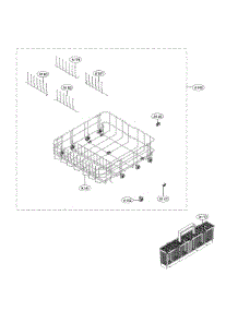 Bottom Rack Parts parts for Kenmore Elite Dishwasher 72214307910 from AppliancePartsPros.com