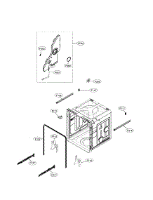 Tub Assembly Parts parts for Kenmore Dishwasher 722.14673710 (72214673710, 722 14673710) from AppliancePartsPros.com