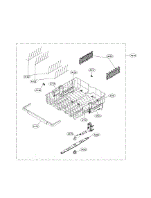 Top Rack Parts parts for Kenmore Dishwasher 722.14673710 (72214673710, 722 14673710) from AppliancePartsPros.com