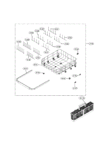 Bottom Rack Parts parts for Kenmore Dishwasher 722.14673710 (72214673710, 722 14673710) from AppliancePartsPros.com