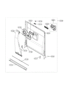 Door Liner Parts parts for Kenmore Dishwasher 722.14677710 (72214677710, 722 14677710) from AppliancePartsPros.com