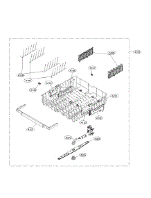 Upper Rack Parts parts for Kenmore Dishwasher 722.14677710 (72214677710, 722 14677710) from AppliancePartsPros.com