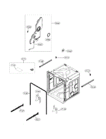 Tub Parts parts for Kenmore Dishwasher 722.14677710 (72214677710, 722 14677710) from AppliancePartsPros.com