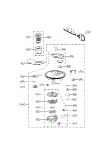 Sump Assembly Parts parts for Kenmore Dishwasher 722.14693610 (72214693610, 722 14693610) from AppliancePartsPros.com