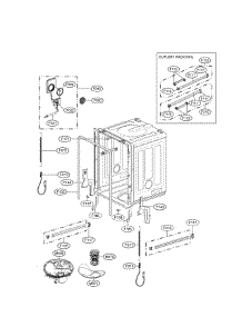 Tub Assembly Parts parts for Kenmore Dishwasher 722.14693610 (72214693610, 722 14693610) from AppliancePartsPros.com