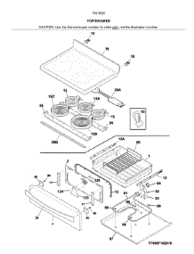 Top / Drawer parts for Kenmore Range 790.95059315 (79095059315, 790 95059315) from AppliancePartsPros.com