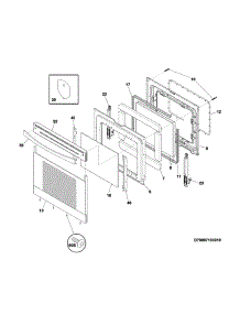 Door parts for Kenmore Range 790.95063312 (79095063312, 790 95063312) from AppliancePartsPros.com
