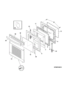 Door parts for Kenmore Range 790.95063313 (79095063313, 790 95063313) from AppliancePartsPros.com