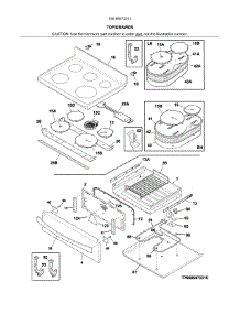 Top / Drawer parts for Kenmore Range 790.95073311 (79095073311, 790 95073311) from AppliancePartsPros.com