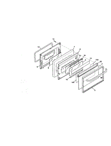 Door parts for Kenmore Range 790.95622001 (79095622001, 790 95622001) from AppliancePartsPros.com
