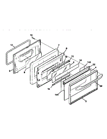 Door parts for Kenmore Range 790.95711890 (79095711890, 790 95711890) from AppliancePartsPros.com