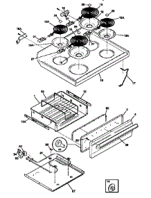 Top / Drawer parts for Kenmore Range 790.95711890 (79095711890, 790 95711890) from AppliancePartsPros.com
