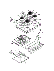Top / Drawer parts for Kenmore Range 790.95711891 (79095711891, 790 95711891) from AppliancePartsPros.com