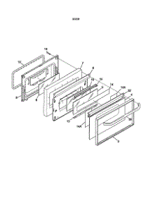 Door parts for Kenmore Range 790.95715893 (79095715893, 790 95715893) from AppliancePartsPros.com