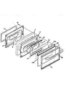 Door parts for Kenmore Range 790.95716890 (79095716890, 790 95716890) from AppliancePartsPros.com