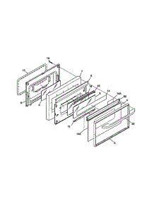 Door parts for Kenmore Range 790.95718891 (79095718891, 790 95718891) from AppliancePartsPros.com