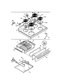 Top / Drawer parts for Kenmore Range 790.95718892 (79095718892, 790 95718892) from AppliancePartsPros.com